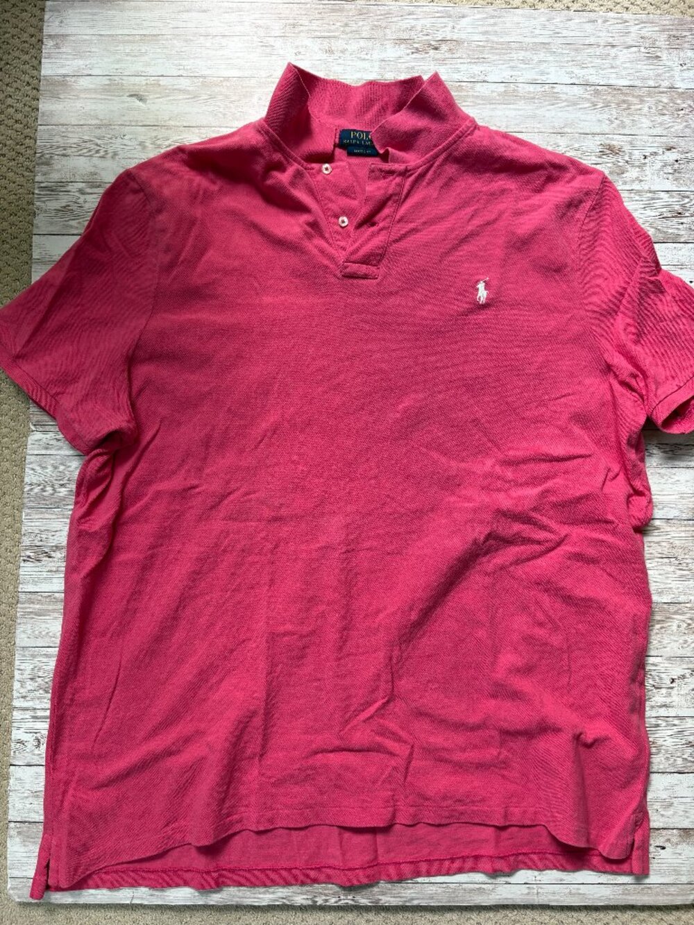 Polo Ralph Lauren - Iconic Mesh Polo Shirt - Classic Fit - XXL - Raspberry